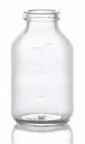 50 ml infuusflacon, helder, type 3 geblazen glas